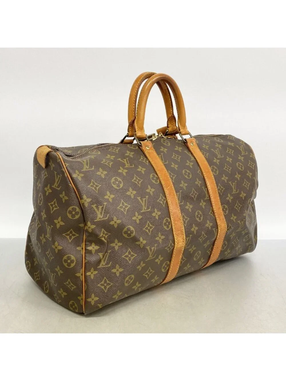 Louis Vuitton Boston Bag Monogram Keepall 45 Brown